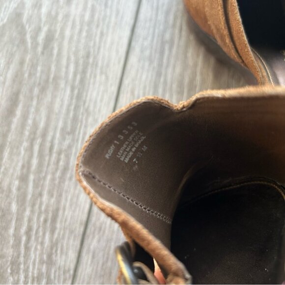 Matisse Suede Leather Wooden  Heel Western Mules Clogs - Picture 9 of 16